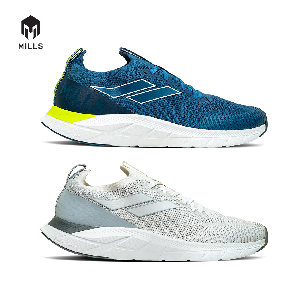Mills Sepatu Lari Running Shoes Treximo Enerlite White / LT Grey 9102008
