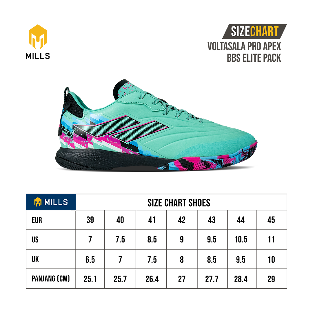 MILLS Sepatu Futsal Voltasala Pro Apex BBS Elite White / Royal Blue / Magenta 9501701