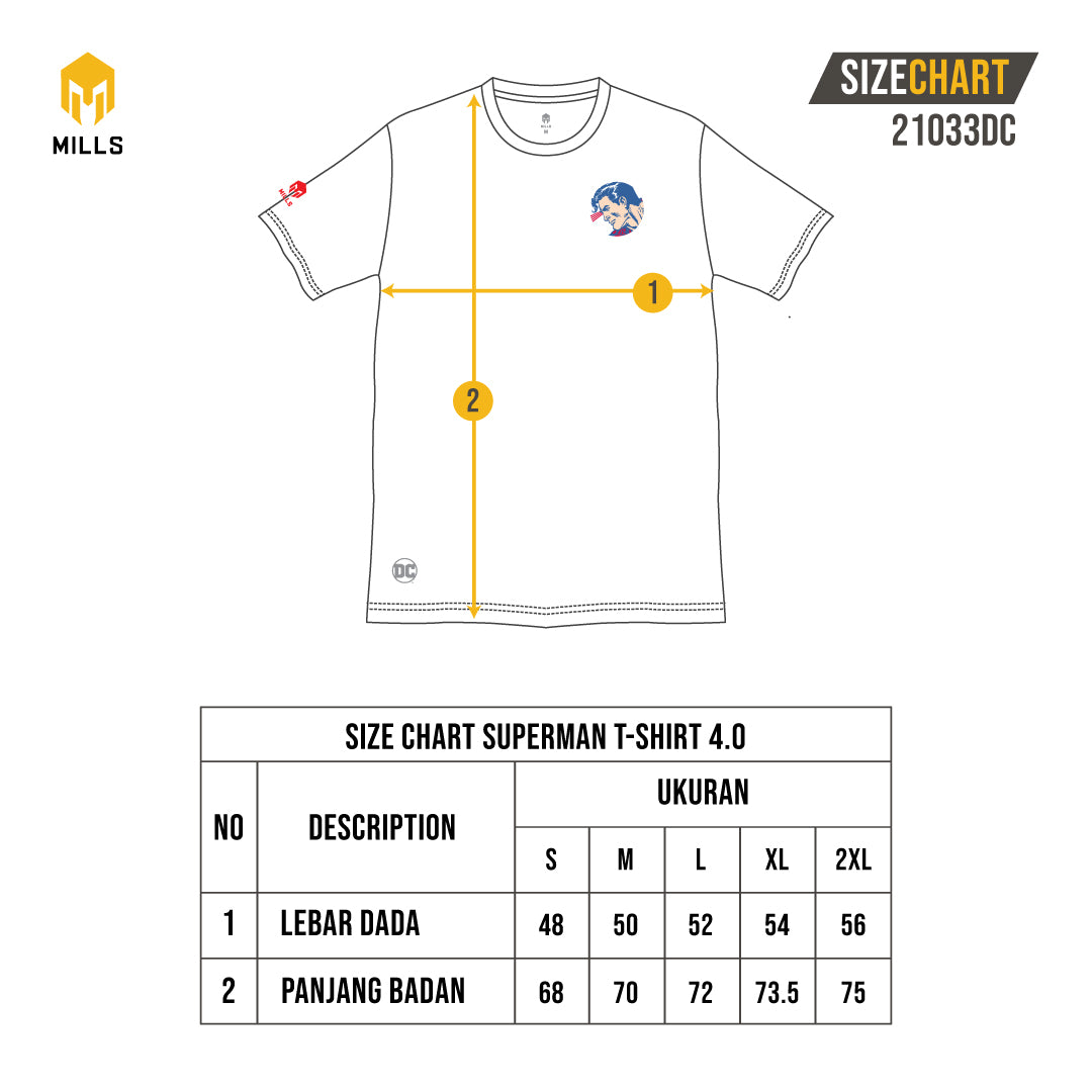 MILLS Superman Cotton T-Shirt 4.0 White 21033DC