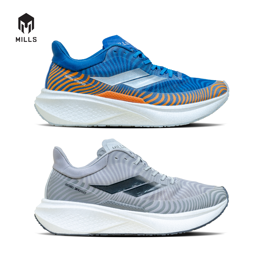 Mills Sepatu Lari Running Shoes Enermax Dynaplate LT Grey / White / Black 9100705