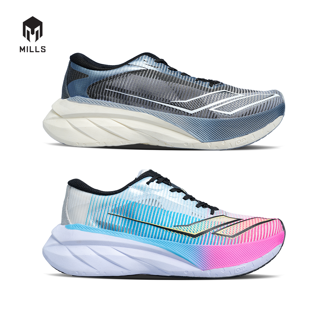Mills Sepatu Lari Running Shoes Enerstrike Blitz White / Magenta / LT Blue 9104104