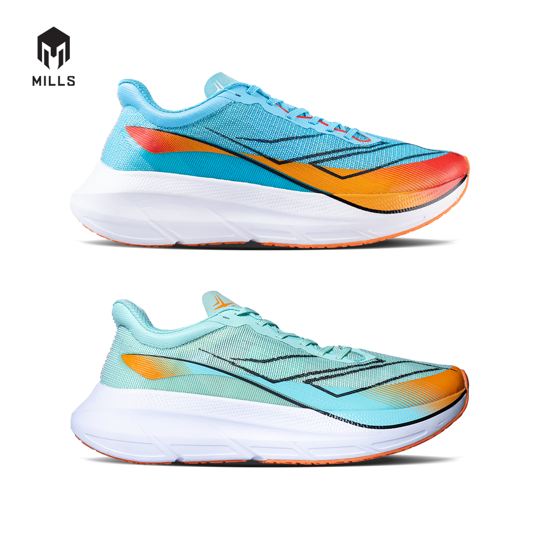 Mills Sepatu Lari Running Shoes Enermax Tycoon LT Blue / Orange / White 9102702
