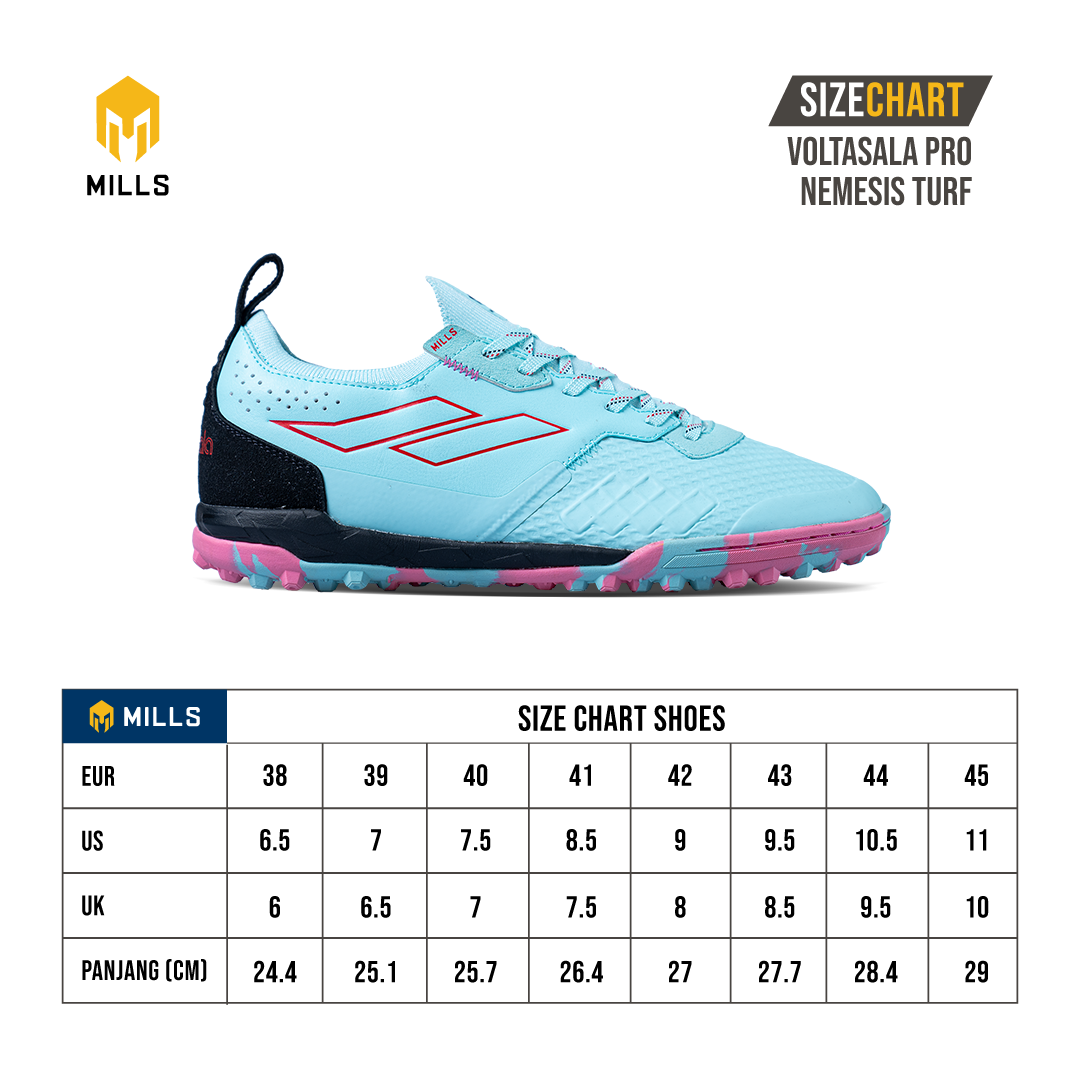 MILLS Sepatu Futsal Voltasala Pro Nemesis Turf Beige / Pink / LT Blue 9001502