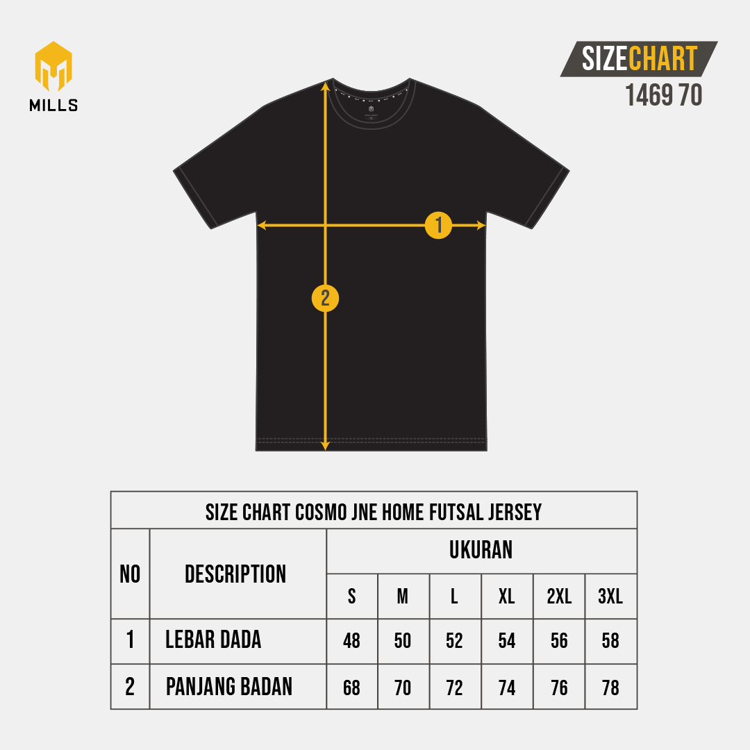 MILLS COSMO JNE HOME FUTSAL JERSEY YELLOW 1469