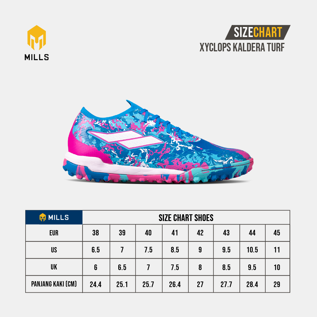 MILLS SEPATU FUTSAL XYCLOPS KALDERA TURF BLUE/CYAN/MAGENTA 9001601