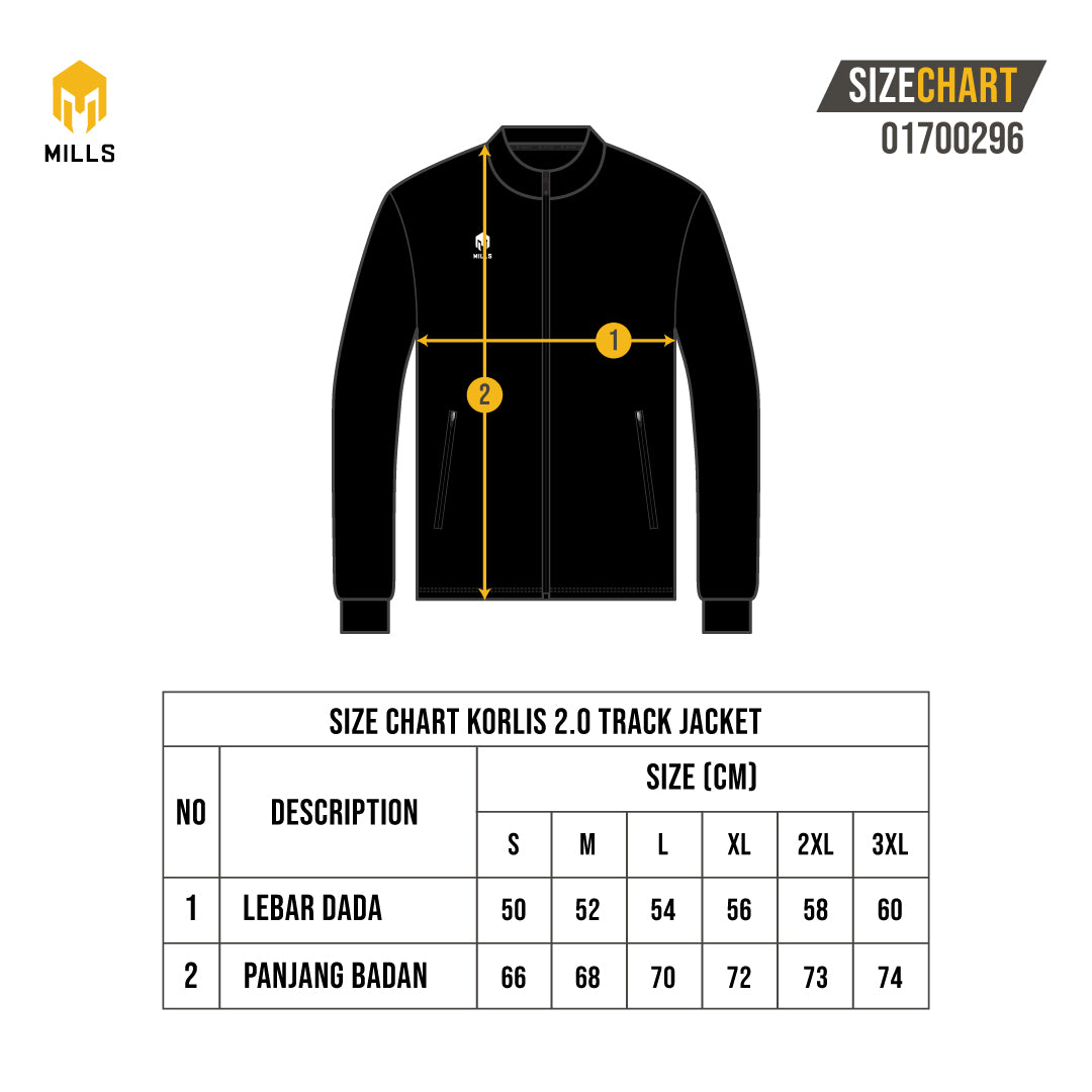 MILLS JACKET OLAHRAGA KORLIS 2.0 TRACK JACKET 01700296