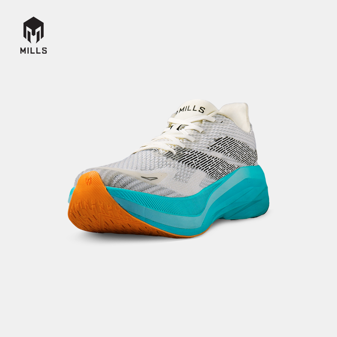 MILLS SEPATU LARI RUNNING SHOES ENERSTRIKE R26 WHITE/JAVA.CYAN/FRESH.ORANGE 9109101