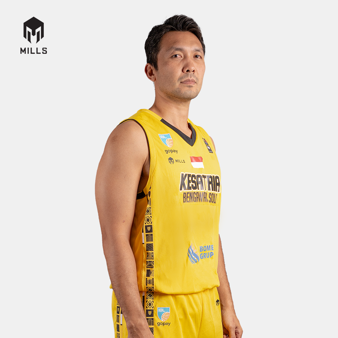 MILLS KBS HOME BASKETBALL JERSEY PLAYER ISSUE YELLOW 26017KBS