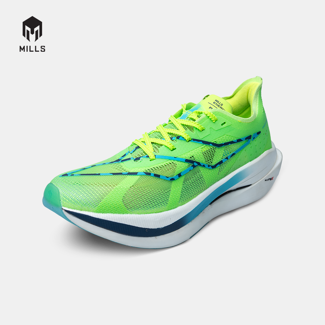 MILLS SEPATU LARI RUNNING SHOES ENERCHARGE M1 NEON.LIME/POSEIDON.BLUE/TURQOUISE 9105301
