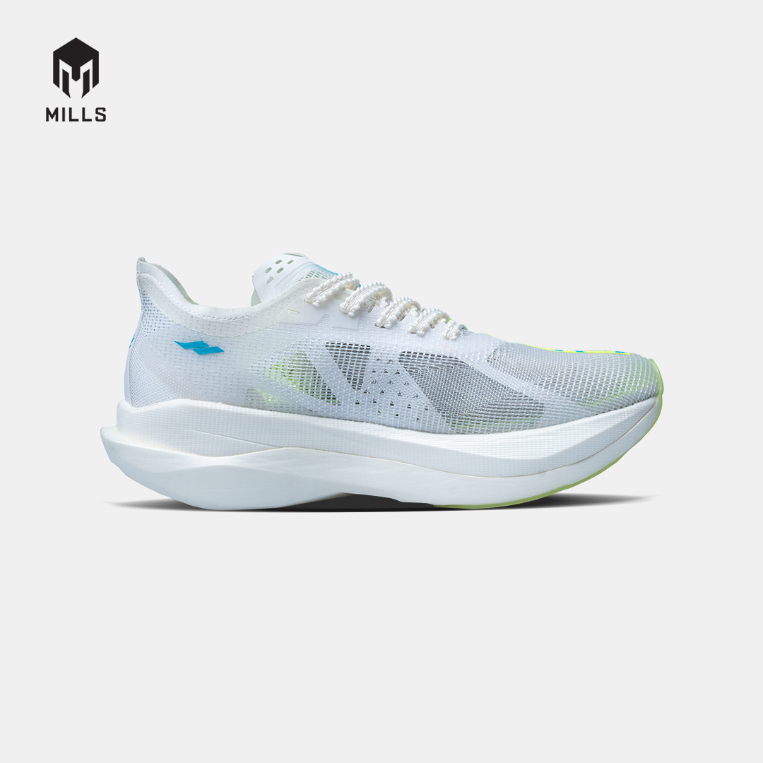 MILLS SEPATU LARI RUNNING SHOES ENERCHARGE M1 WHITE/OCEAN.BLUE/NEON.LIME 9105304