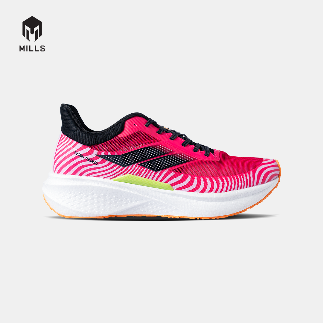 MILLS SEPATU LARI RUNNING SHOES ENERMAX DYNAPLATE MAGENTA/BLACK/ORANGE 9100708