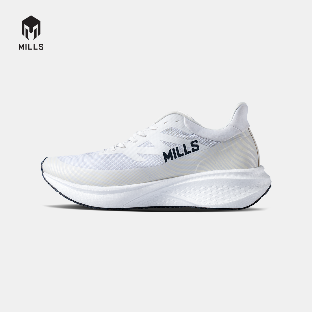 MILLS SEPATU LARI RUNNING SHOES ENERMAX DYNAPLATE WHITE/BLACK/OFF WHITE 9100710