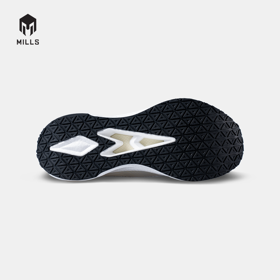 MILLS SEPATU LARI RUNNING SHOES ENERMAX DYNAPLATE WHITE/BLACK/OFF WHITE 9100710