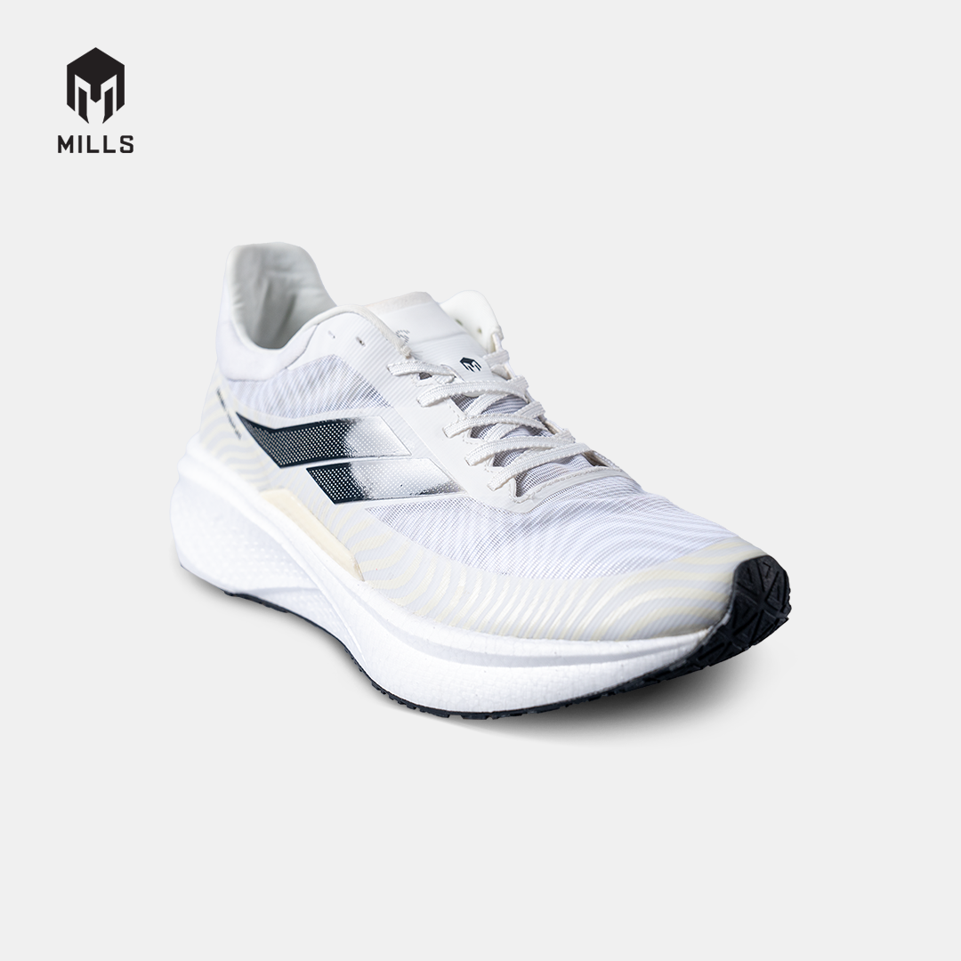 MILLS SEPATU LARI RUNNING SHOES ENERMAX DYNAPLATE WHITE/BLACK/OFF WHITE 9100710
