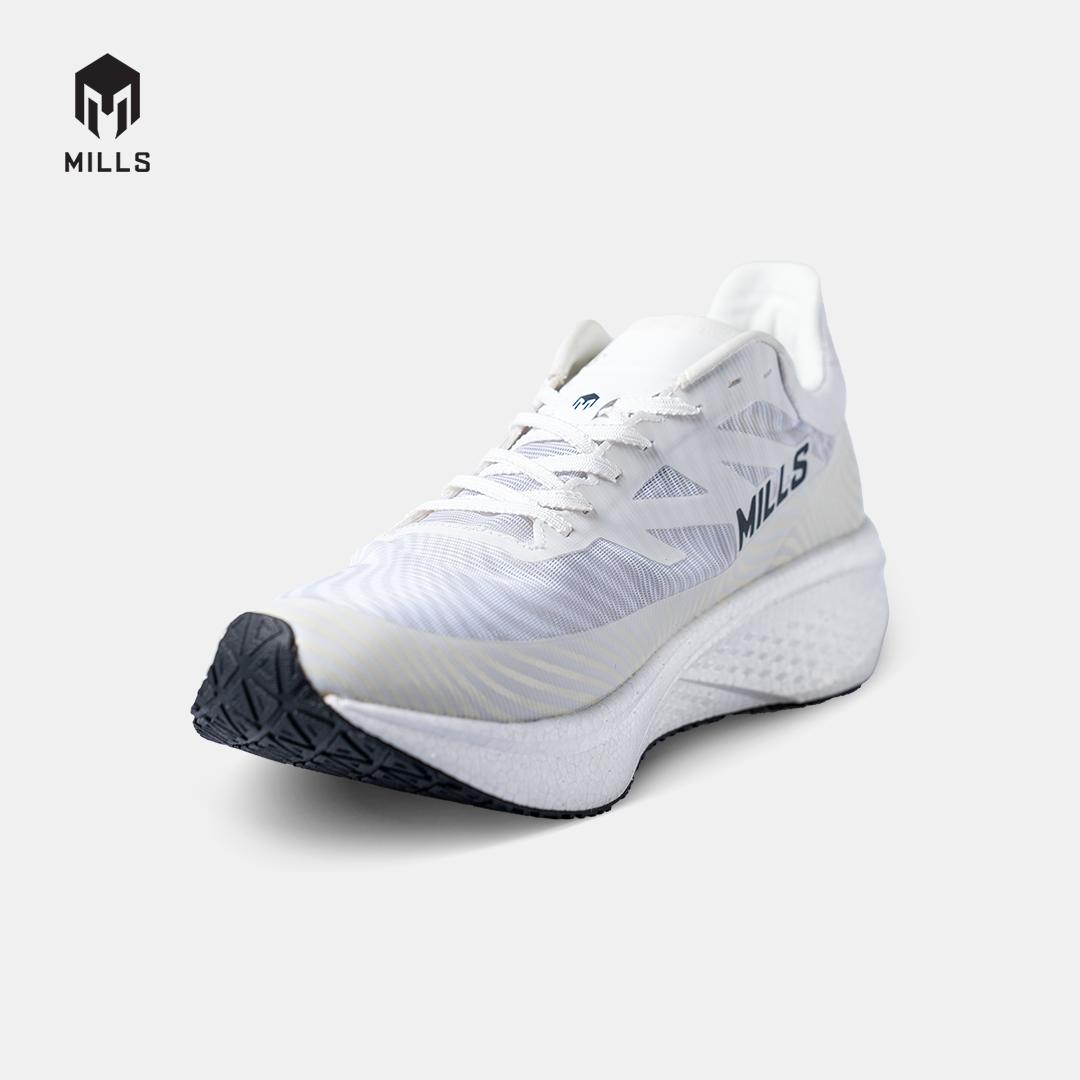 MILLS SEPATU LARI RUNNING SHOES ENERMAX DYNAPLATE WHITE/BLACK/OFF WHITE 9100710