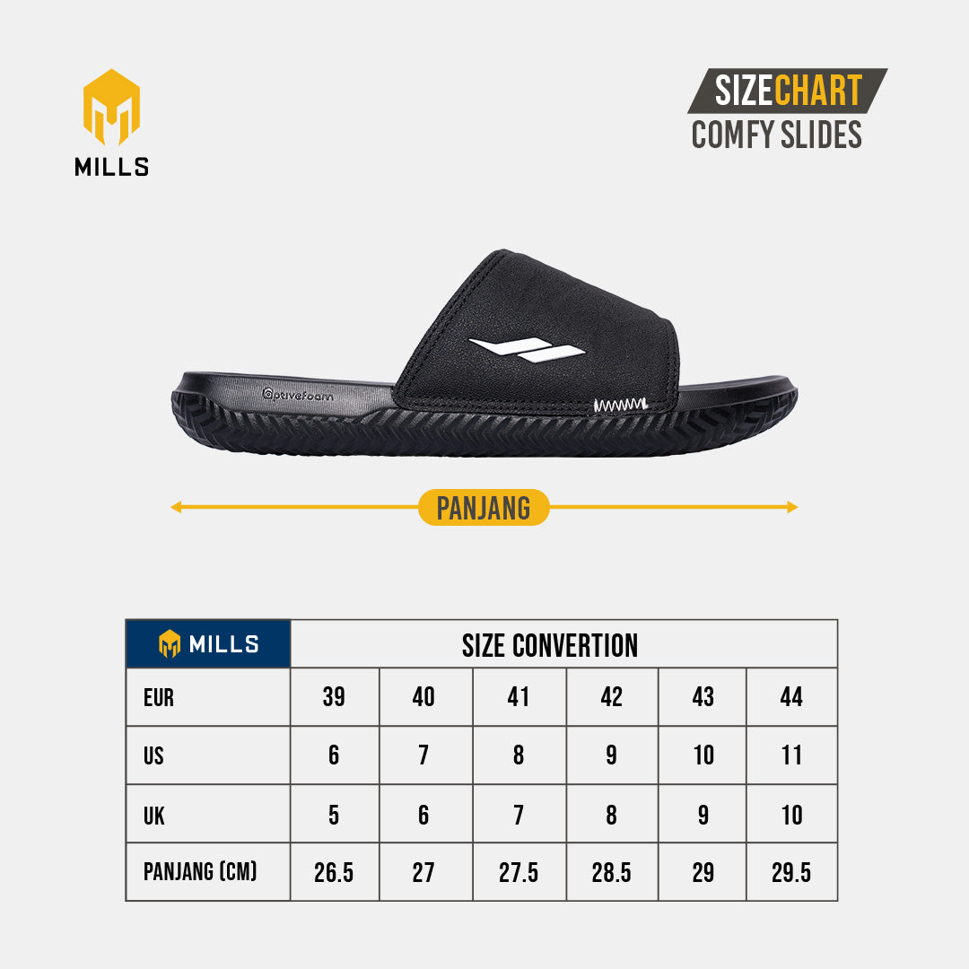 MILLS SANDAL COMFY SLIDES BLACK/WHITE 9901301