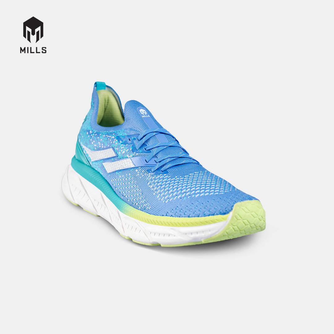 MILLS SEPATU LARI RUNNING SHOES ENERMAX NANOKNIT BLUE/CYAN/WHITE 9105101