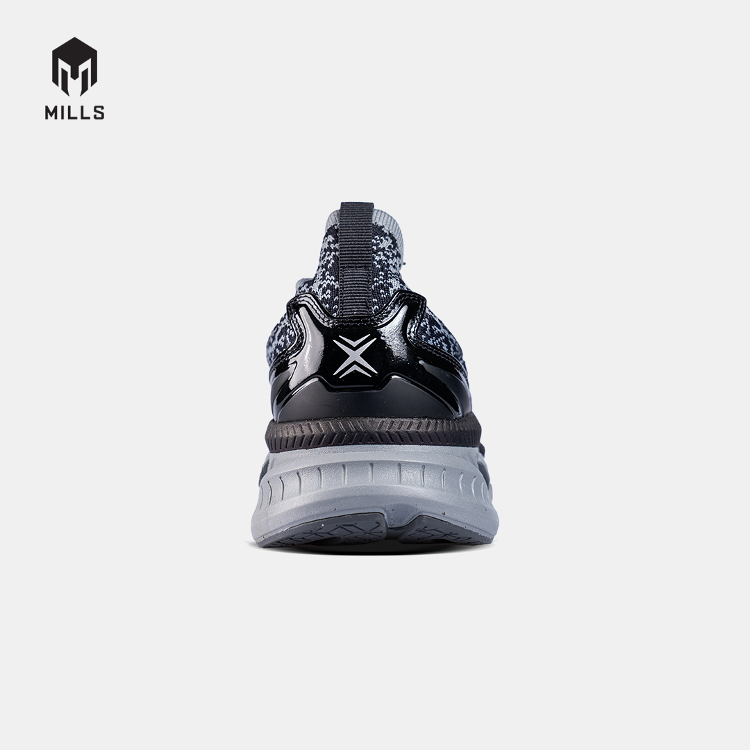MILLS SEPATU LARI RUNNING SHOES ENERMAX NANOKNIT GREY/BLACK 9105102
