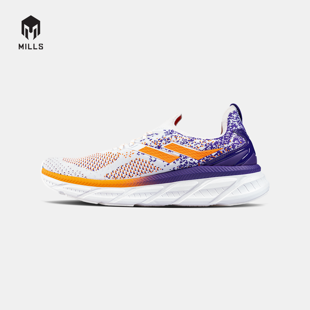 MILLS SEPATU LARI RUNNING SHOES ENERMAX NANOKNIT WHITE/PURPLE/ORANGE 9105104