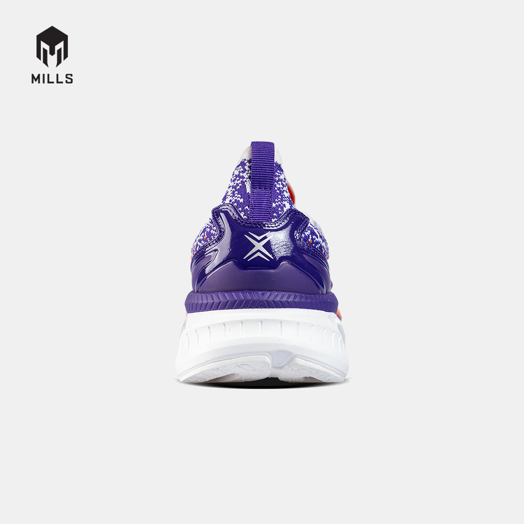 MILLS SEPATU LARI RUNNING SHOES ENERMAX NANOKNIT WHITE/PURPLE/ORANGE 9105104