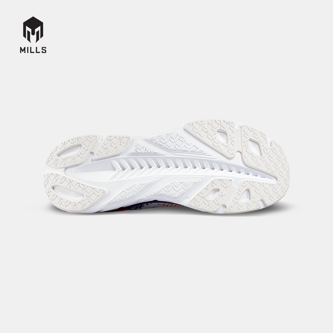MILLS SEPATU LARI RUNNING SHOES ENERMAX NANOKNIT WHITE/PURPLE/ORANGE 9105104