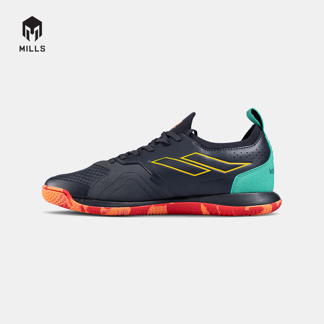 MILLS SEPATU FUTSAL VOLTASALA PRO NEMESIS BLACK/CORAL.SURG/GREEN 9500901