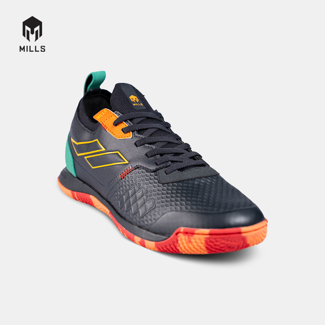 MILLS SEPATU FUTSAL VOLTASALA PRO NEMESIS BLACK/CORAL.SURG/GREEN 9500901