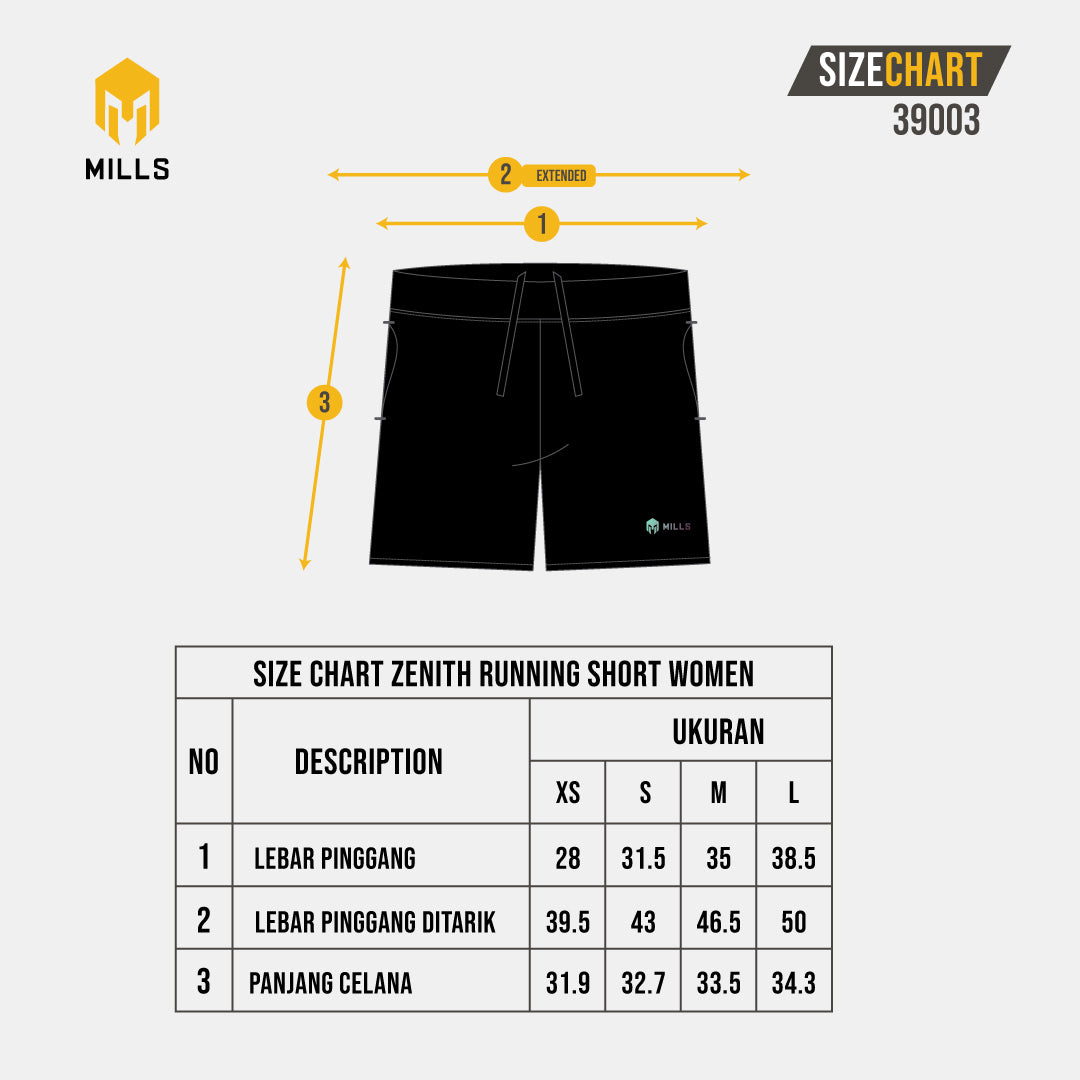 MILLS CELANA RUNNING ZENITH RUNNING SHORT WOMEN 39003
