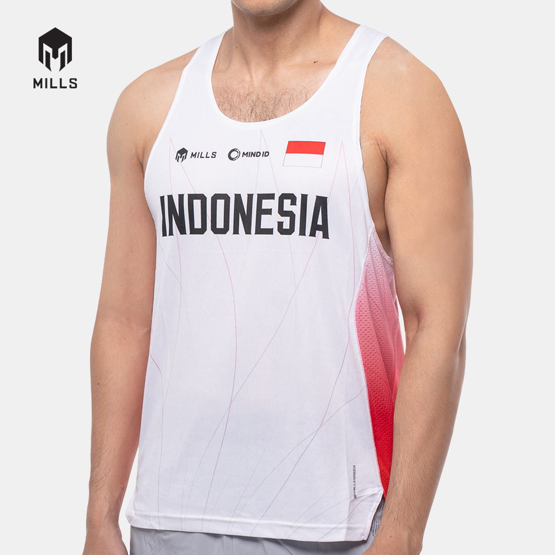 MILLS PASI AWAY RUNNING TANK TOP MEN WHITE 01100014