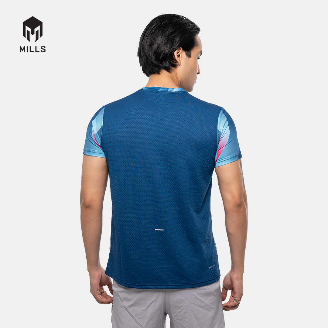 MILLS PASI TRAINING RUNNING T-SHIRT MEN BLUE 00100053