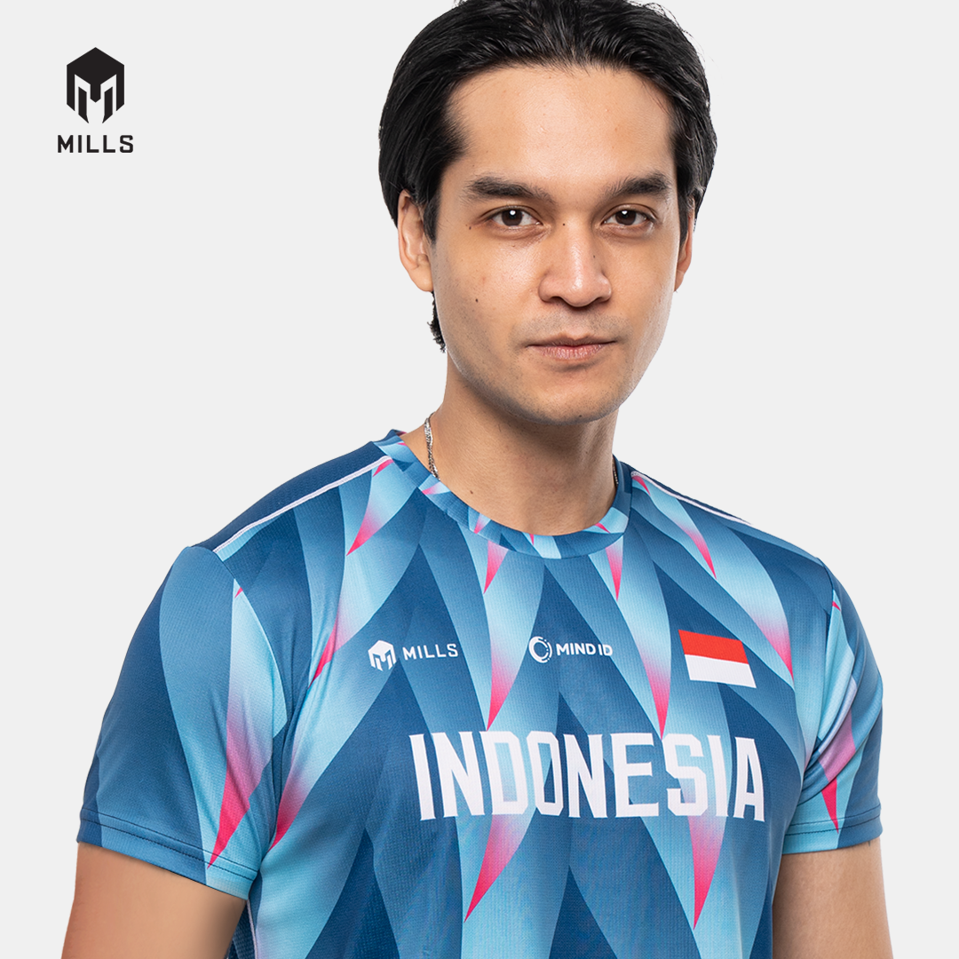 MILLS PASI TRAINING RUNNING T-SHIRT MEN BLUE 00100053