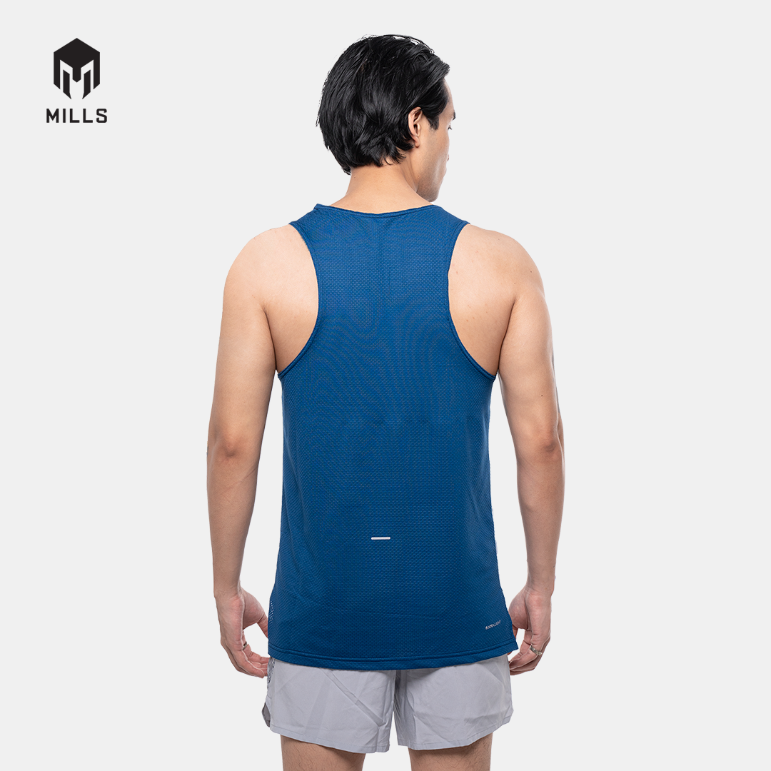 MILLS PASI TRAINING RUNNING TANK TOP MEN BLUE 01100015