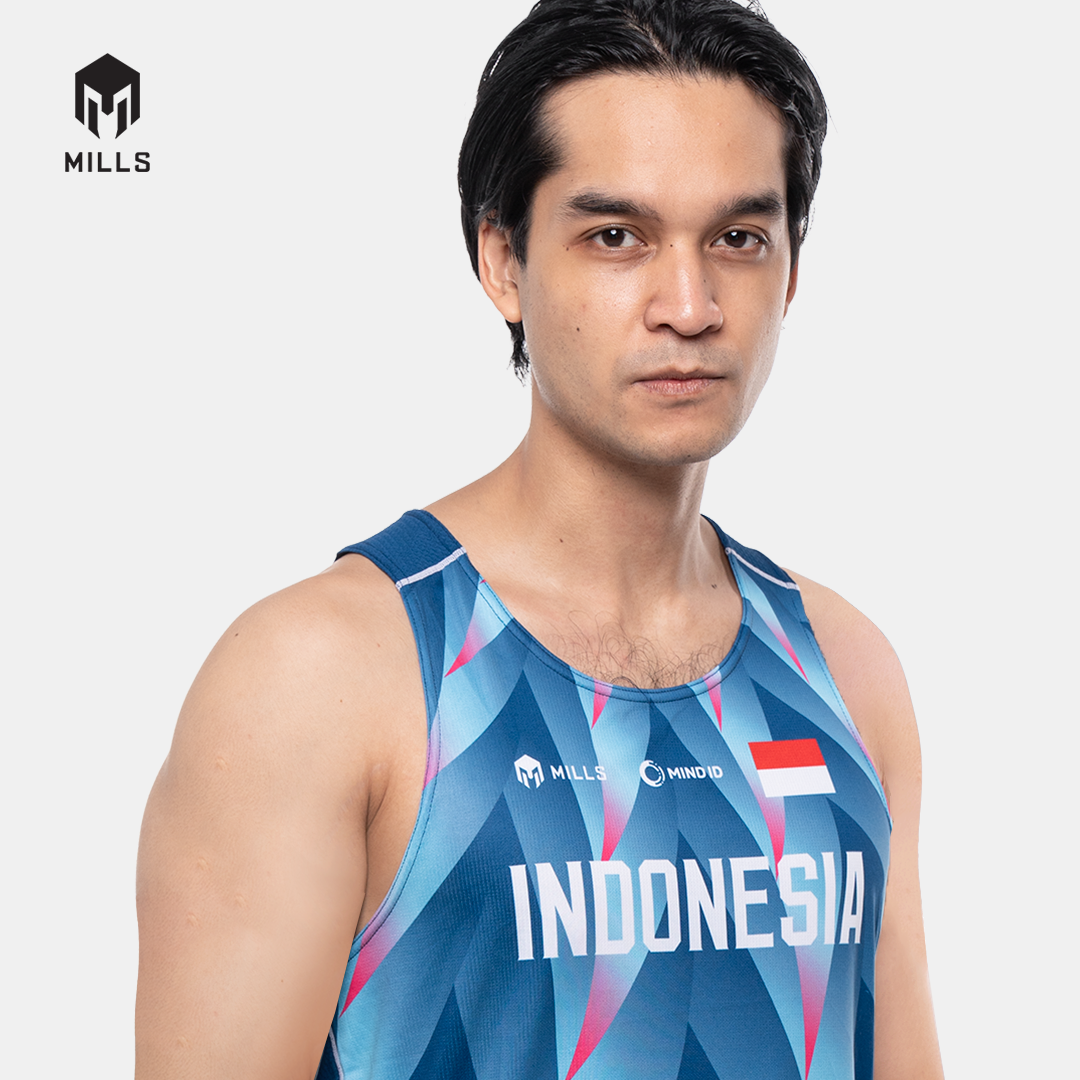 MILLS PASI TRAINING RUNNING TANK TOP MEN BLUE 01100015