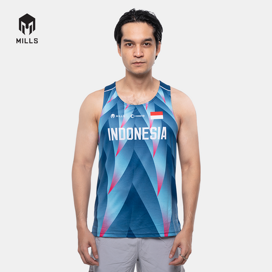 MILLS PASI TRAINING RUNNING TANK TOP MEN BLUE 01100015