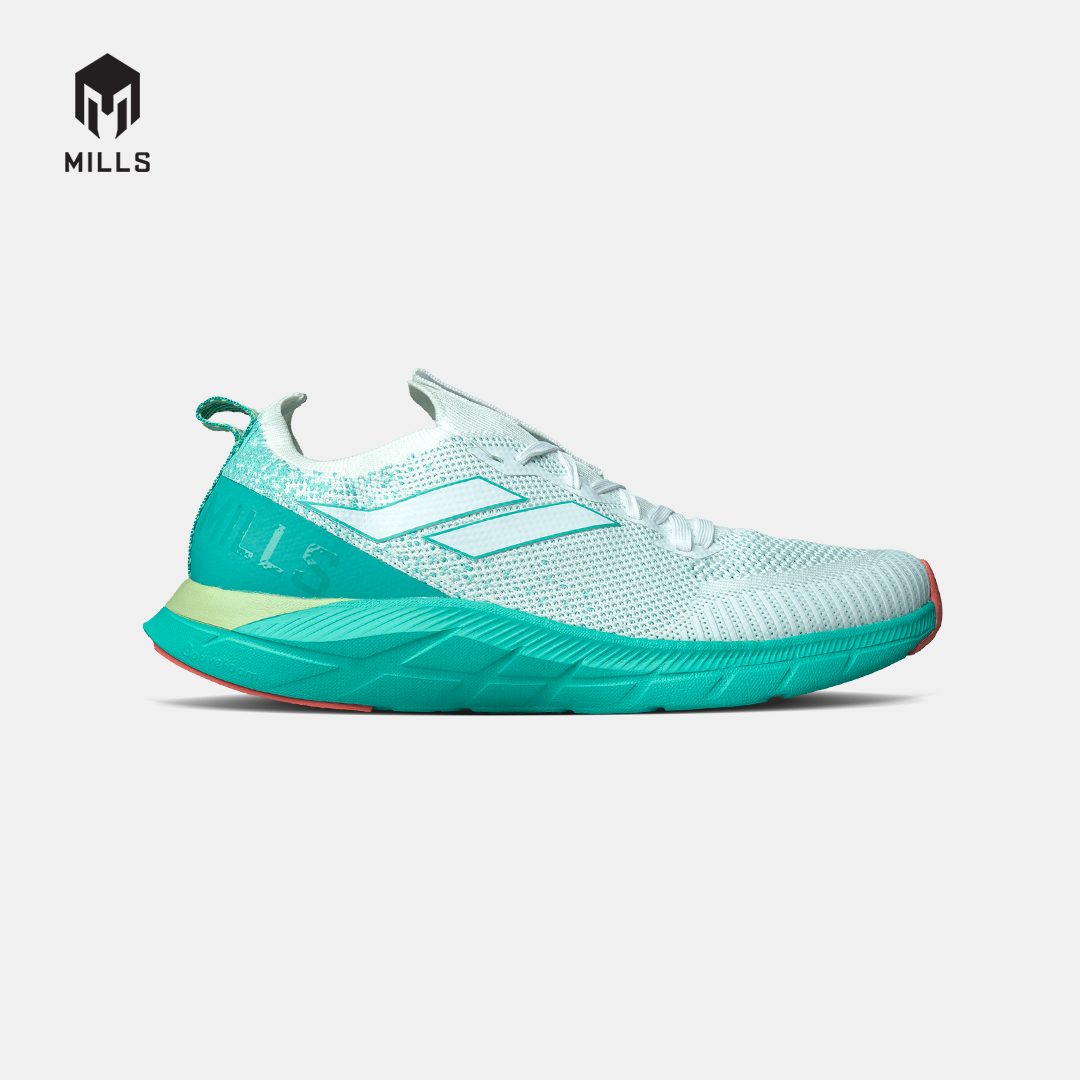 Mills Sepatu Lari Running Shoes Treximo Enerlite White / Teal / Coral 9102011