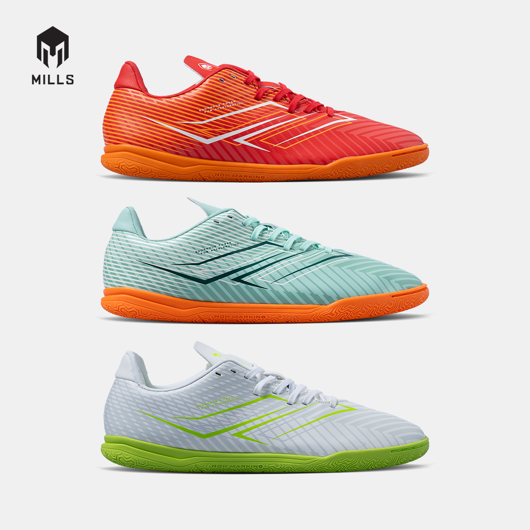 MILLS Sepatu Futsal Xyclops Helios Match In Bright Red / White / Orange 9405701