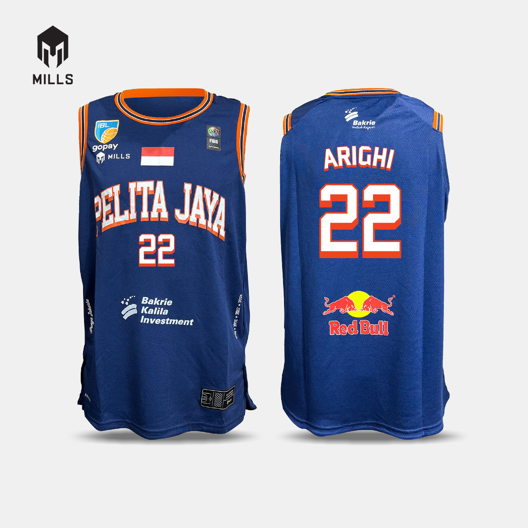 MILLS NAMESET JERSEY PELITA JAYA BASKETBALL ( HANYA NAMA DAN NOMOR SAJA )