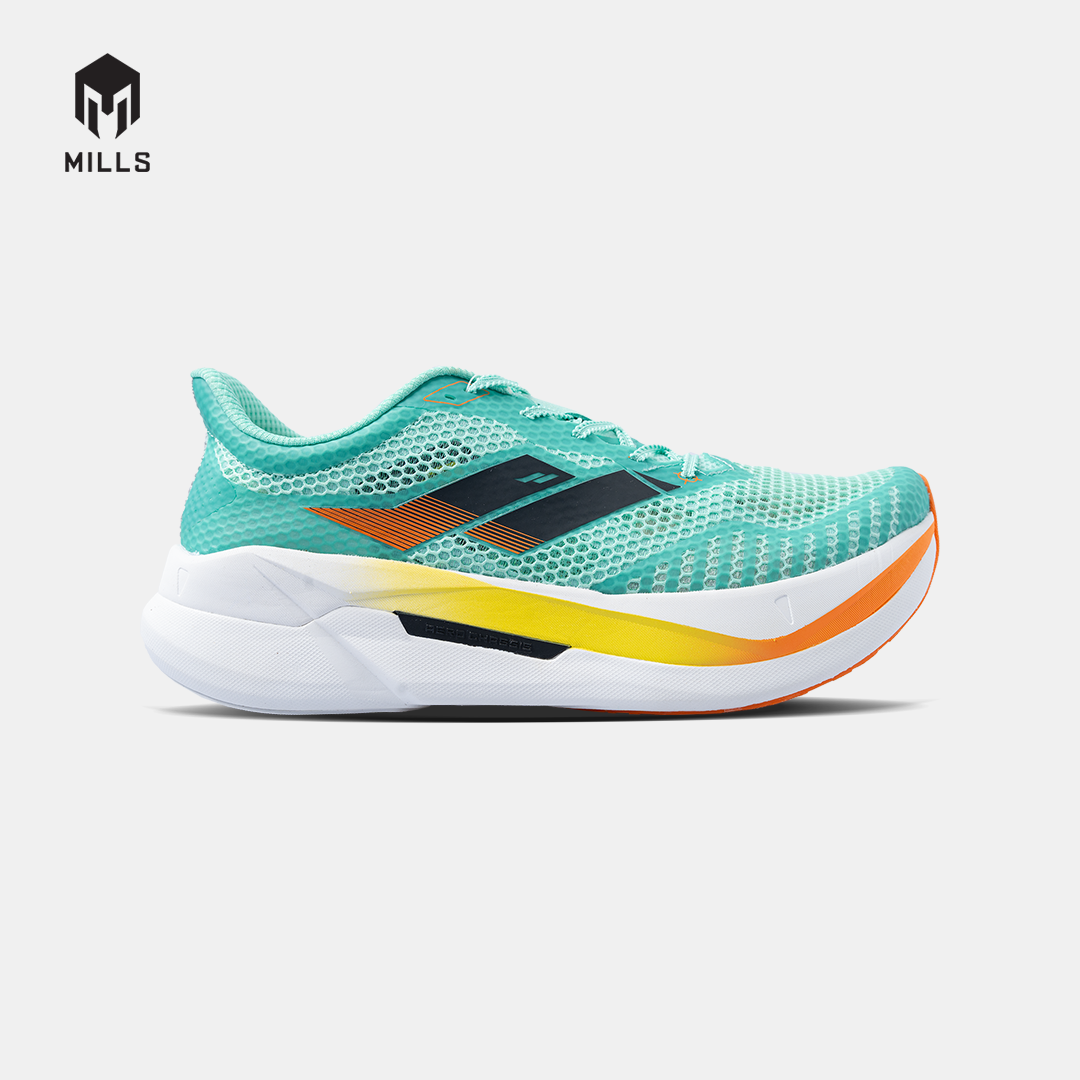 MILLS SEPATU LARI RUNNING SHOES ENERPRO ZENITH PASTEL.JADE/ORANGE/NEON.YELLOW 9104502