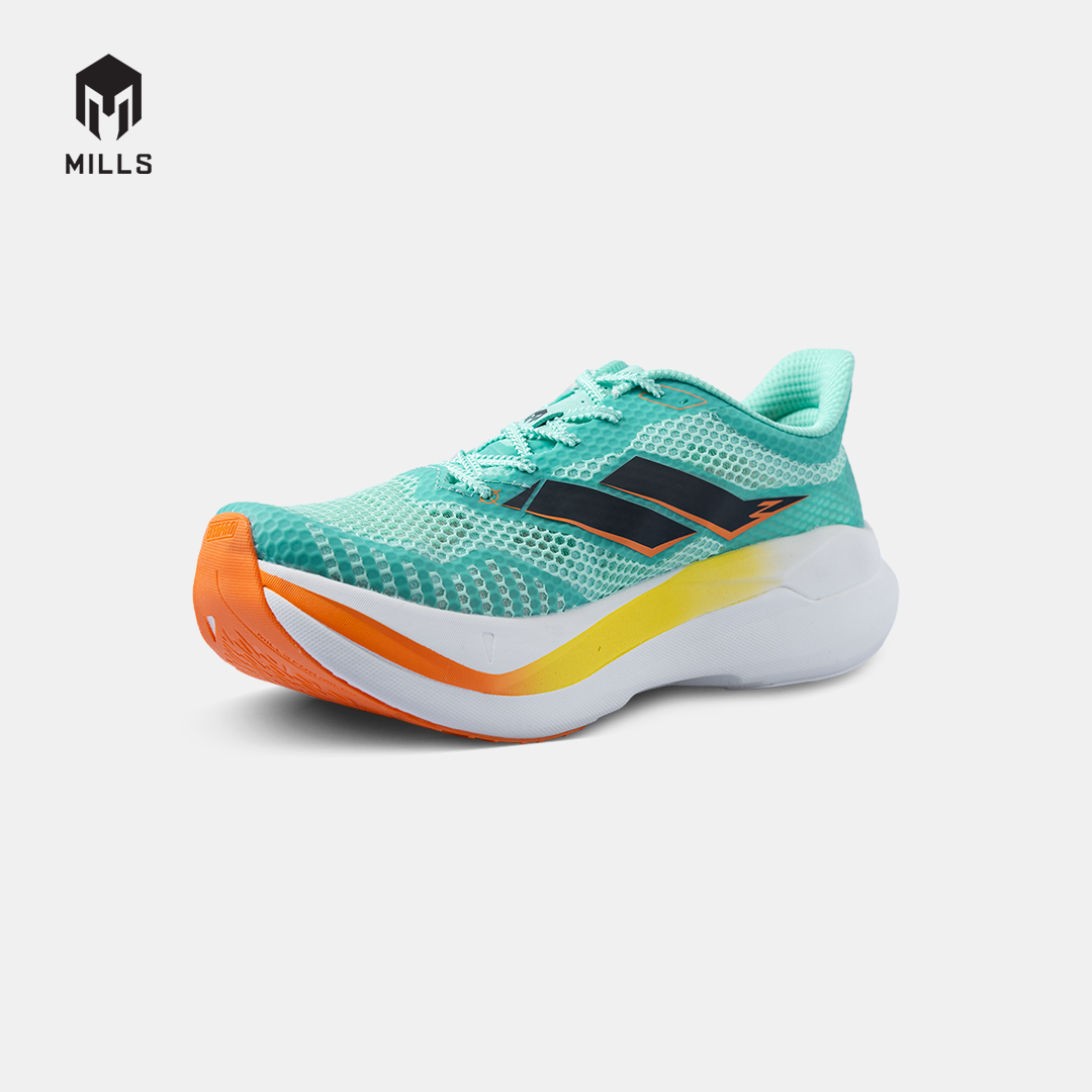MILLS SEPATU LARI RUNNING SHOES ENERPRO ZENITH PASTEL.JADE/ORANGE/NEON.YELLOW 9104502