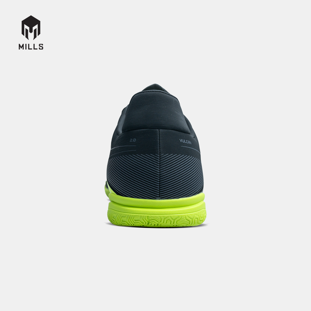 MILLS SEPATU FUTSAL VULCAN 2.0 IN BLACK/SILVER/NEON 9403305