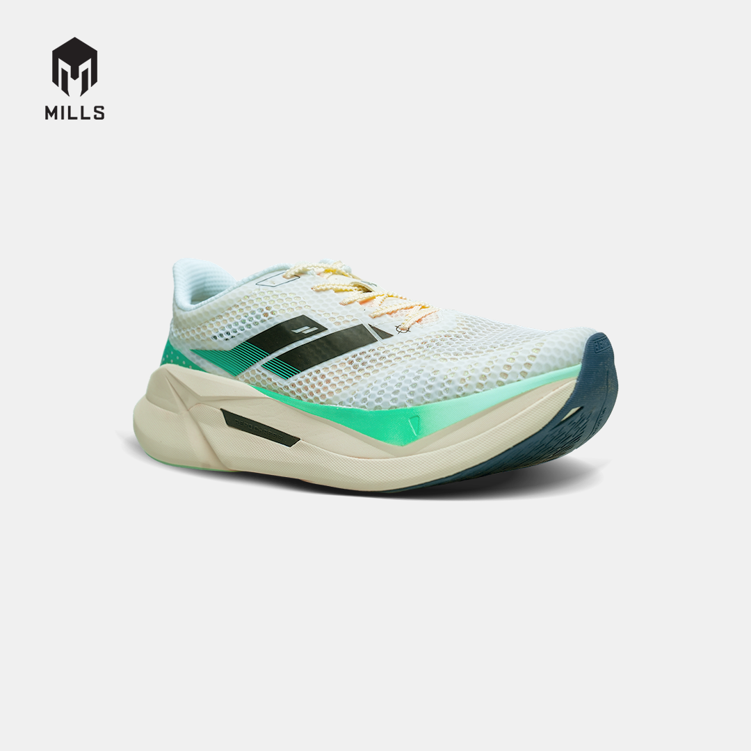 MILLS SEPATU LARI RUNNING SHOES ENERPRO ZENITH WINTER.WHITE/WHITE/GREEN 9104404
