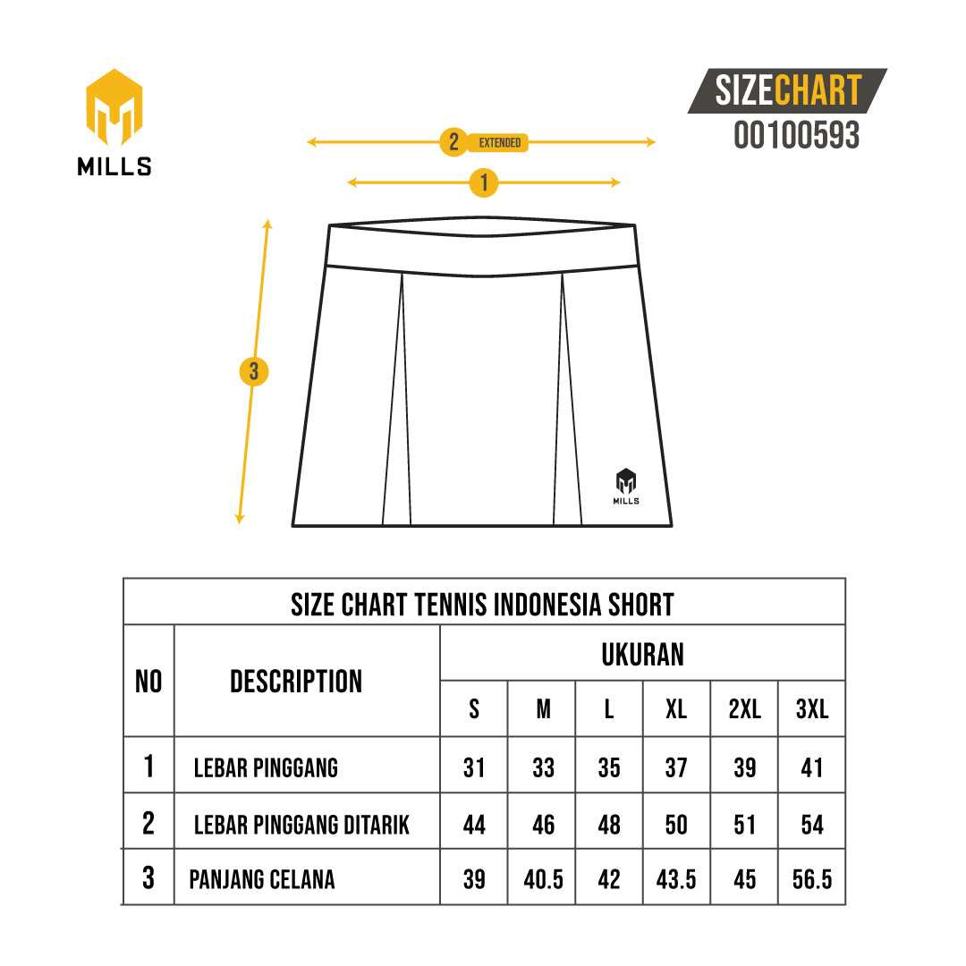 MILLS TENNIS INDONESIA SKIRT WHITE 04100001 20PLT