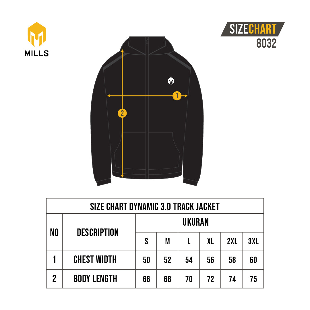 MILLS JAKET OLAHRAGA TRACK JACKET DYNAMIC 3.0 8032