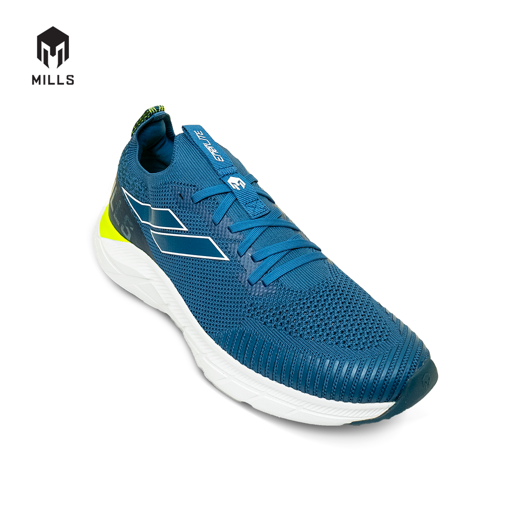 Mills Sepatu Lari Running Shoes Treximo Enerlite Teal Blue / Neon / White 9102007