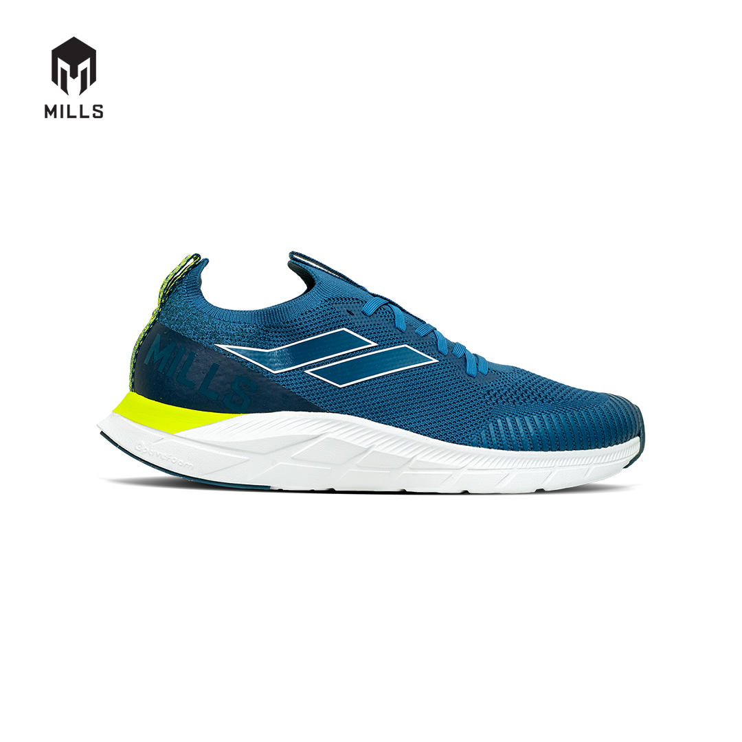 Mills Sepatu Lari Running Shoes Treximo Enerlite Teal Blue / Neon / White 9102007