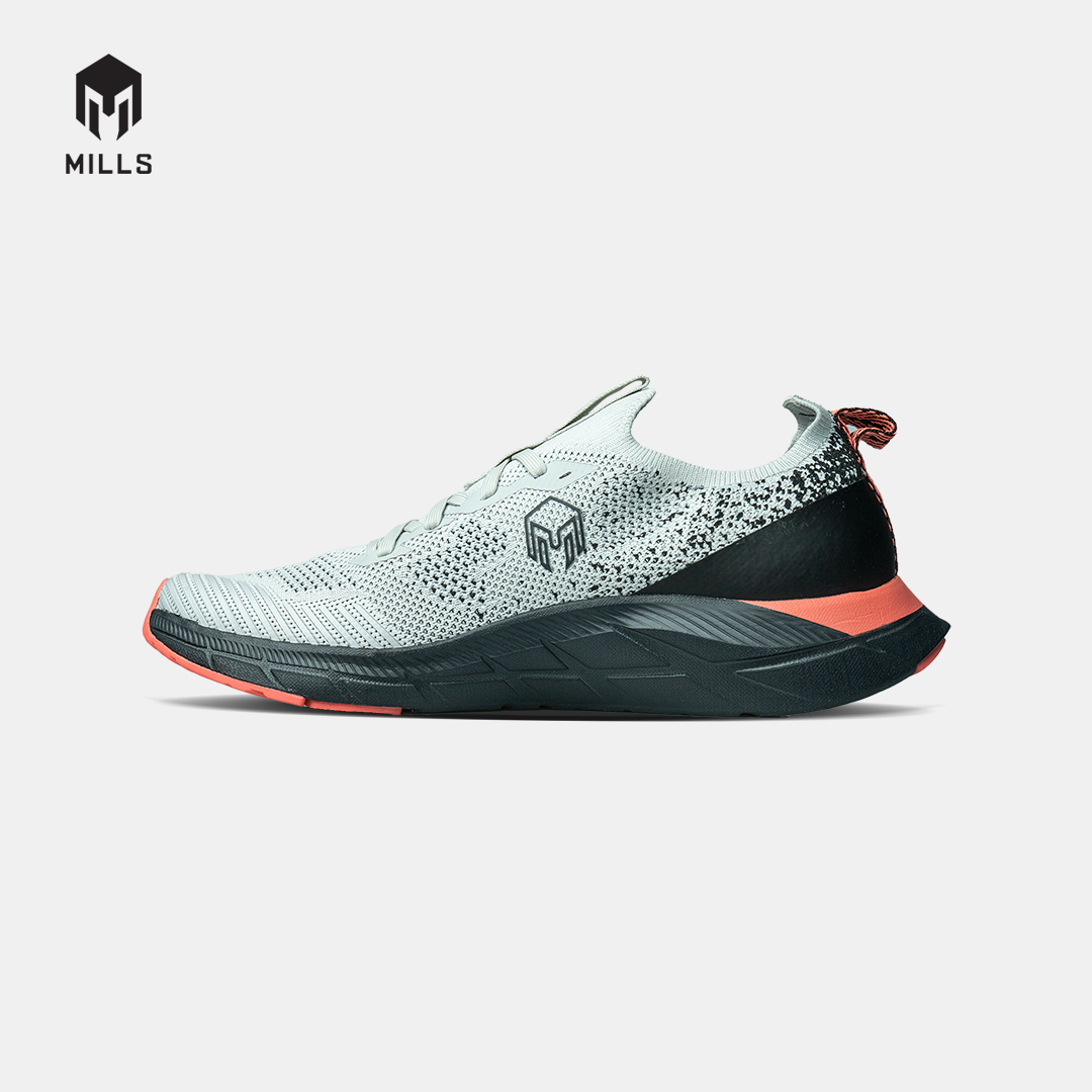 Mills Sepatu Lari Running Shoes Treximo Enerlite Grey / Black / Coral 9102010