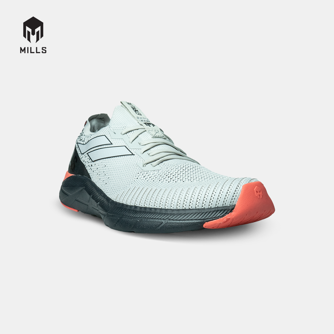 Mills Sepatu Lari Running Shoes Treximo Enerlite Grey / Black / Coral 9102010