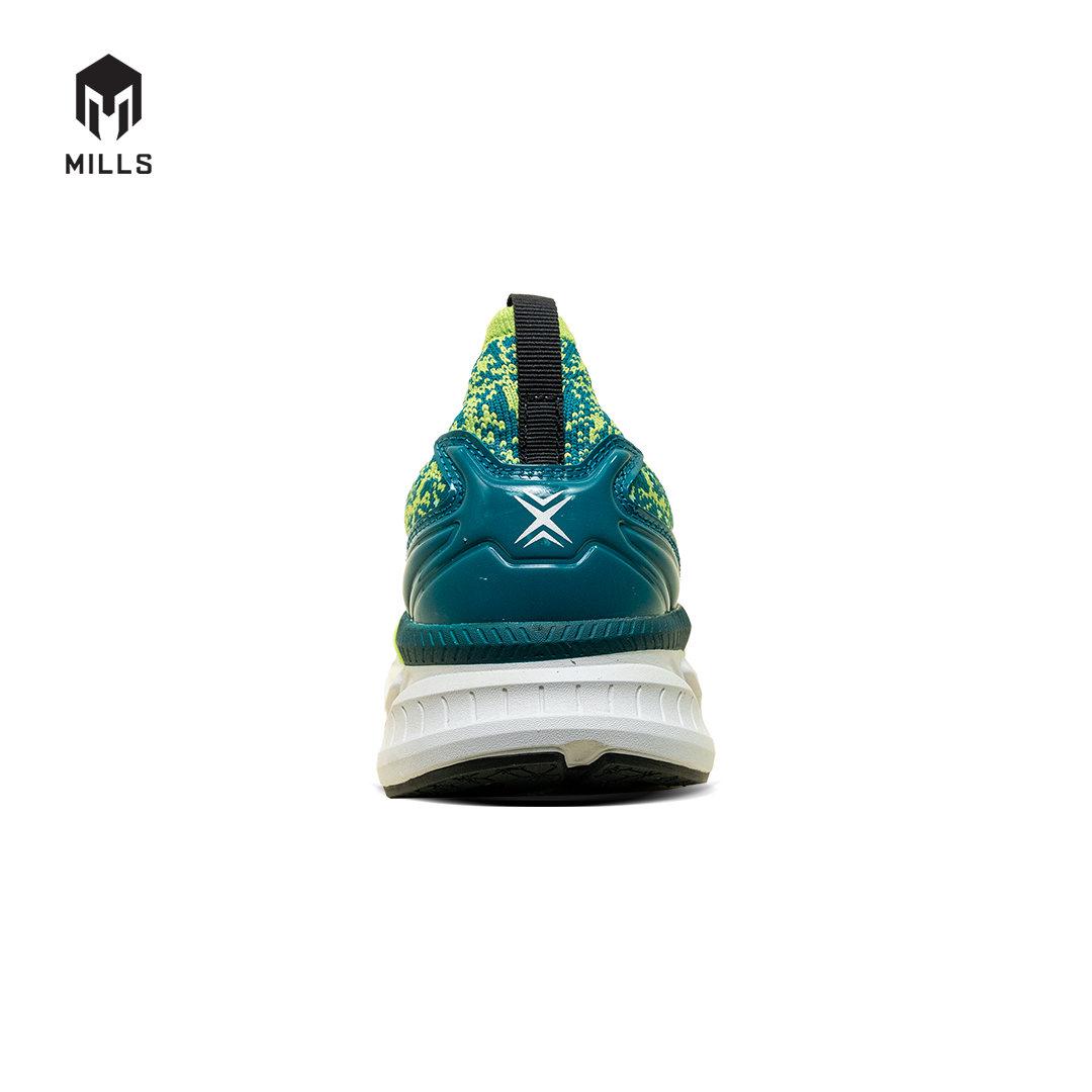 Mills Sepatu Lari Running Shoes Enermax Nanoknit Green / Black / White 9103105