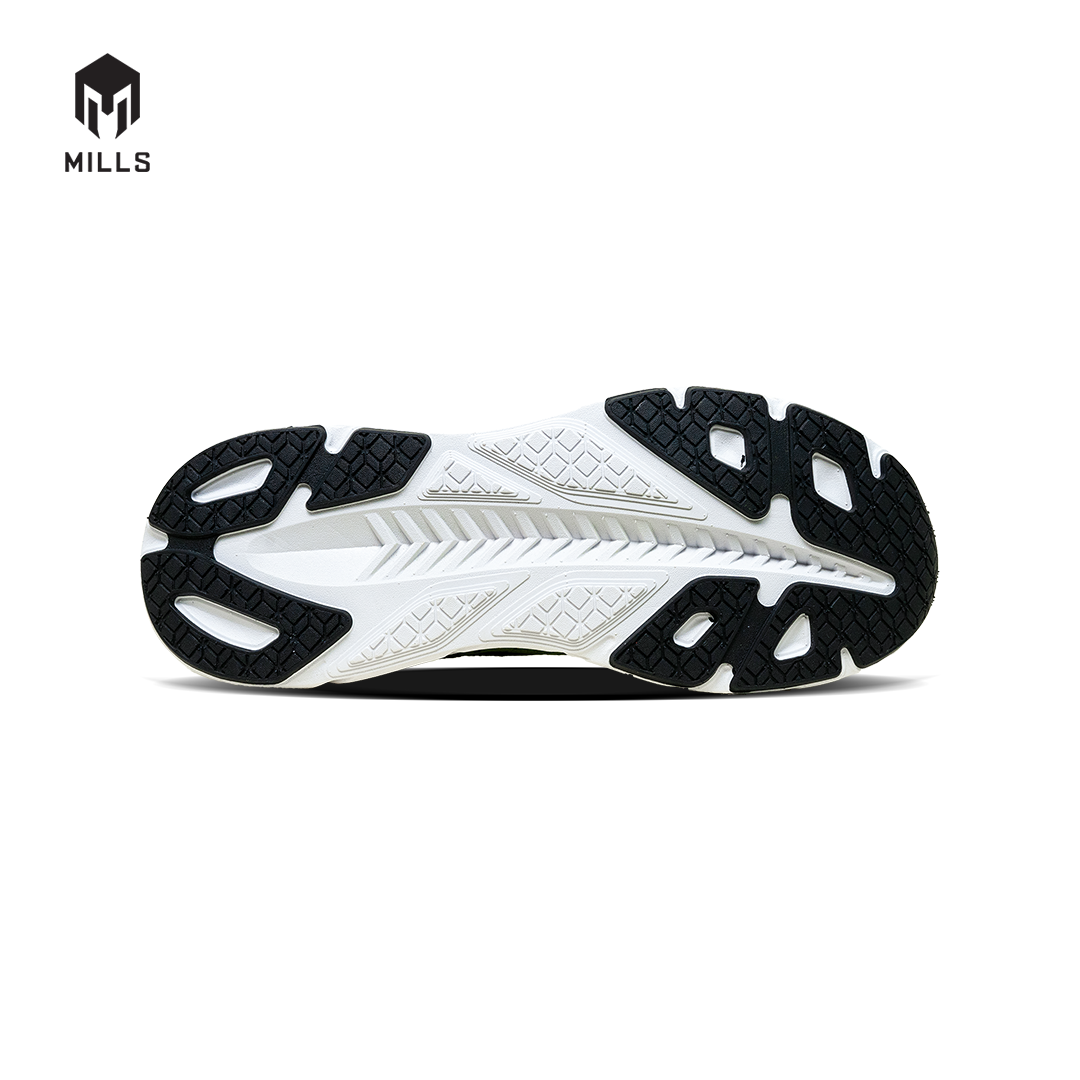 Mills Sepatu Lari Running Shoes Enermax Nanoknit Green / Black / White 9103105