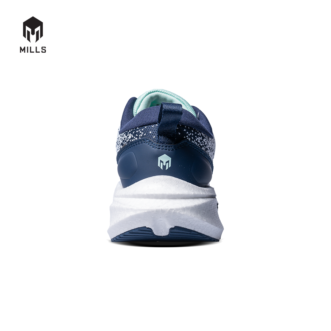 Mills Sepatu Lari Running Shoes Dynaplate Fineknit White / Tosca / Navy 9103602